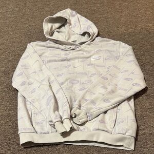 Nike YXL cream/lavender hoodie